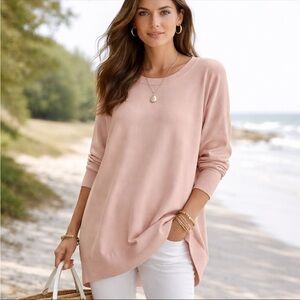 Lauren Ralph Lauren Pink‎ Silk Blend Relaxed Fit Casual Tunic Top Plus Size 2X